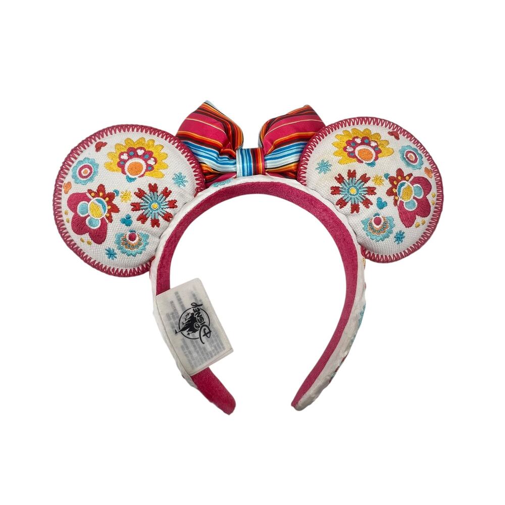 Disney Parks Ears Headband Mexico Pavilion Epcot Center Embroidered Mexican